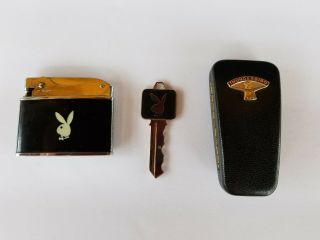 Vintage NY Playboy Club key and lighter with bonus Vintage Thunderbird Key Case 2