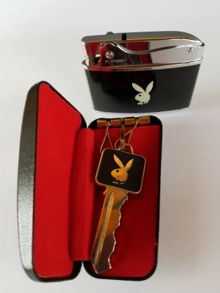 Vintage NY Playboy Club key and lighter with bonus Vintage Thunderbird Key Case 3