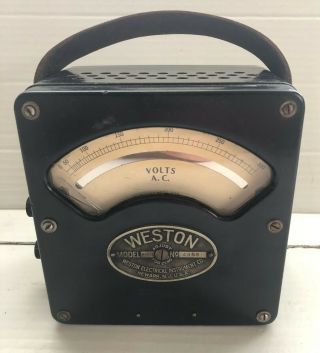 Antique Weston Ac Voltmeter - Model 433