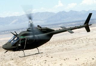 US Army Bell OH - 58 Kiowa Desk Top Display Helicopter Chopper Huey MC 1/35 Model 2