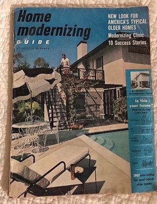 1957 Home Modernizing Guide Mcm Home Decor Resource W/ads & House Plans