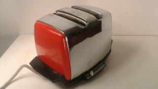 Vintage/retro Sunbeam Toaster Orange/chrome Model Ta J