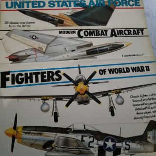 3 Aircraft Books Usa Air Force - Fighters World War Ii - Modern Combat Aircraft