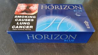 Vintage Tobacco Cigarette Tin Horizon Blue