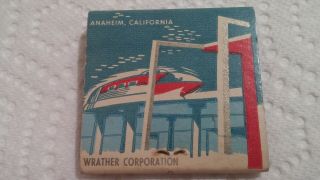 Old Vintage Matchbook Disneyland Hotel And Restaurant Anaheim Ca