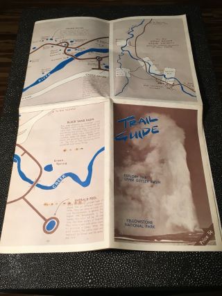 Vintage Travel Brochure Trail Guide Yellowstone National Park Upper Geyser Basin