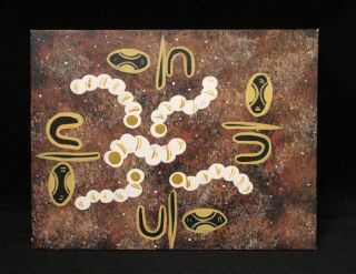 Bonita Williams Australian Aboriginal Painting Witchetty Grub Dreaming