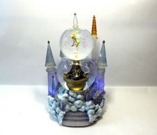 Disney Theme Park Tinkerbell Musical Lighted Snow Globe Plays " When You Imagine "