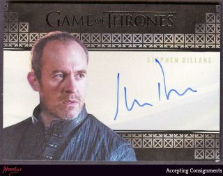 2019 Game Of Thrones Inflexions Stephen Dillane As Stannis Autograph Auto