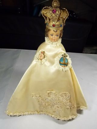 1950 Jesus Infant Of Prague Columbia Statuary Italy,  7 Capes & Hats Catholic