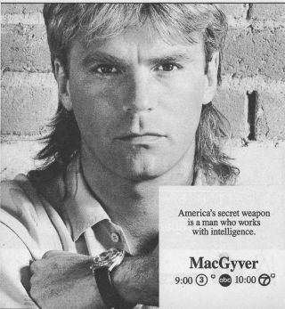 1989 Abc Tv Ad Richard Dean Anderson In Macgyver Man Who With Intelligence