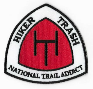 Hiker Thrash National Trail Addict Patch Embroidered Iron/sew On Badge Backpack