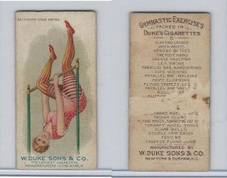 N77 Duke,  Gymnastic Exercises,  1887,  Backward Knee Swing (b)