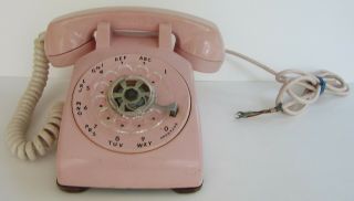 Vintage Pink Western Electric 500 Telephone W/ G3 Handset