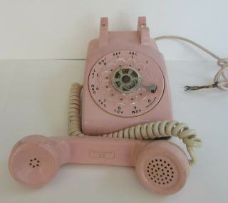 Vintage Pink Western Electric 500 Telephone w/ G3 Handset 3