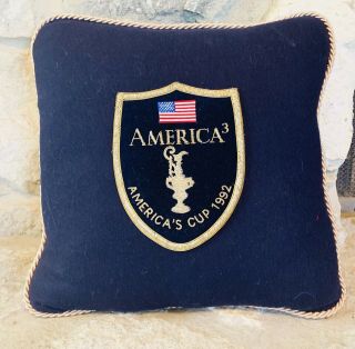 1992 Americas Cup America3 Patch Sailing Pillow 13”