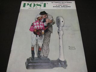 The Saturday Evening Post June 28,  1958 Norman Rockwell Of Eddie Arcaro Real