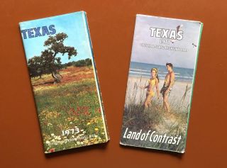Vintage Official Road Maps Of Texas 1970’s