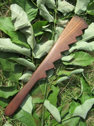 Native American Indian War Club Weapon Atassa Hardwood Black Walnut