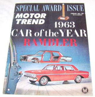 1963 - - Motor Trend - - Rambler - - Car Of The Year - - Special Awards Issue