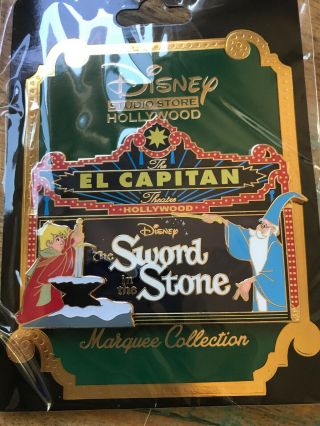 Disney D23 Expo 2019 Dssh Dsf El Capitan Theatre Marquee Sword In The Stone Pin