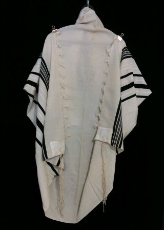 Kosher Tallit Prayer Shawl 100 Wool Size 50 63x46 In 160x116 Cm 2099