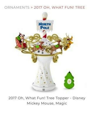 Mickey Mouse Christmas Tree Topper Hallmark Collector Item 2017