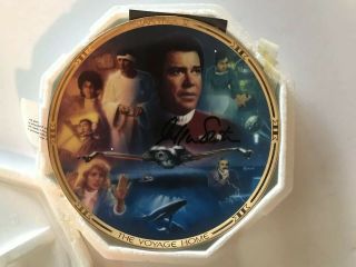 Star Trek Captain Kirk Plate William Shatner Autograph Signed With