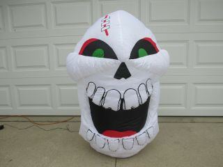 Halloween Decor - Gemmy Airblown Inflatable Skull 2006 Indoor Use 4 