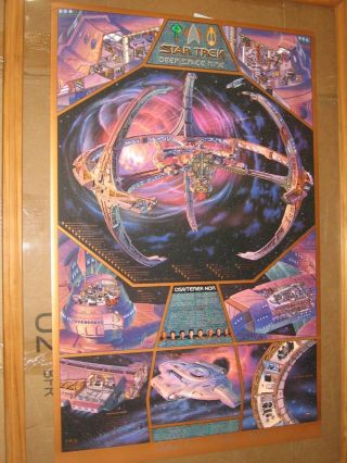 Star Trek Ds9 Cutaway Poster 37 " X 24 " Limited Edition Low Number 394