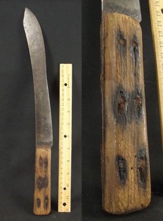 Large Antique Butcher Knife Vintage Hammer Forged Old Farm Primitive Long