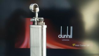 Dunhill Unique Gas Lighter Silver Non Functional Rare Xx1
