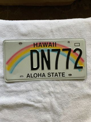Hawaii License Plate Dn772 Aloha State Hawaiian