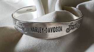 Harley Davidson Sterling Silver Cuff Bracelet Mexico Weighs 24.  6g