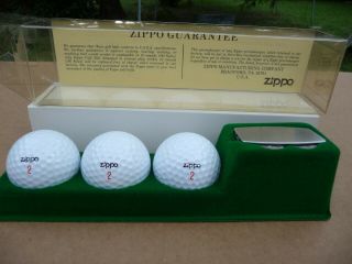 Zippo Lighter Greens Keeper Golf Ball Marker Repair Tool And 3 Balls Nos