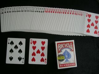 Two Way Force Deck - Bicycle Playing Cards Red Back - 7s & 9h