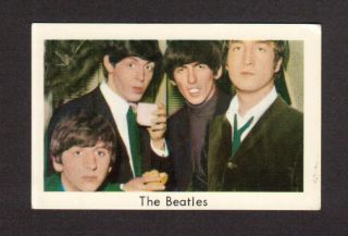 The Beatles Vintage 1960s Card From Sweden Paul Drinking Milk
