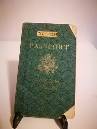 Unites States Us 1947 Jewish Man Passport With Palestine Visa Germany Banned