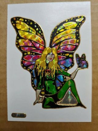 Vintage Tie Dyes Peace Fairy Butterfly Vending Machine Prism Sticker