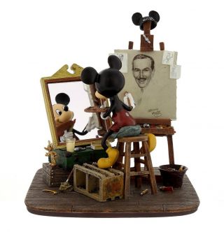 Disney Parks Mickey And Walt Disney Self Portrait Statue Figurine