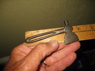 Antique 3 - 1/2 " Cast Iron Hatchet Axe Hammer Cigar Box Opener