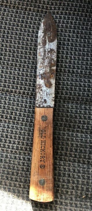 Vtg Antique John Primble Old Hickory Dagger Utility Carbon Steel Knife Vgc Blad