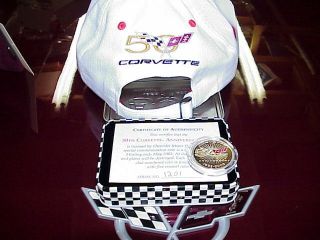 CORVETTE 50th ANNIVERSARY LIMITED EDITION MATCHING NUMBER 1149 CAPS & COIN 6