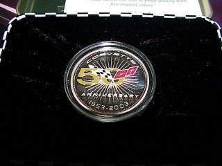 CORVETTE 50th ANNIVERSARY LIMITED EDITION MATCHING NUMBER 1149 CAPS & COIN 8