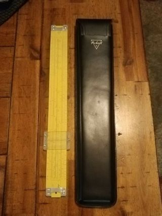 Vintage Pickett Slide Rule In Leather Case Model N1010 - Es
