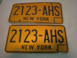 1973 - 1986 York License Plates 2123 - Ahs