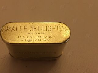 Extremely Rare 1948 Solid Brass Beattie Jet Lighter - This Lighter. 8