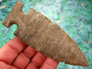 Fine 4 7/8 Inch Kentucky Big Sandy Side Notched Point With Arrowheads