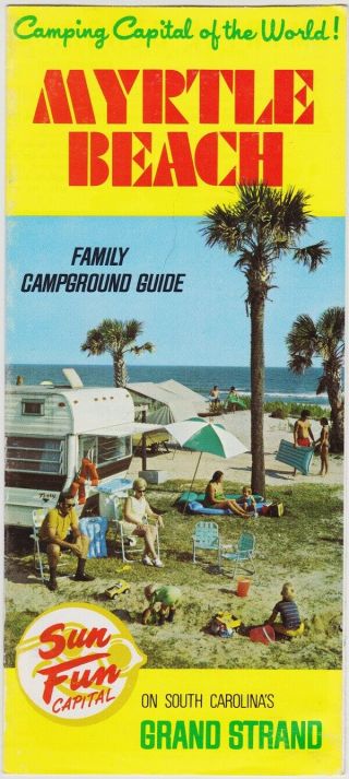 1976 Myrtle Beach South Carolina Campground Guide Brochure
