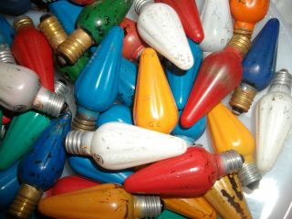 100 Vintage C6 Christmas Tree Light Bulbs.  All. 3